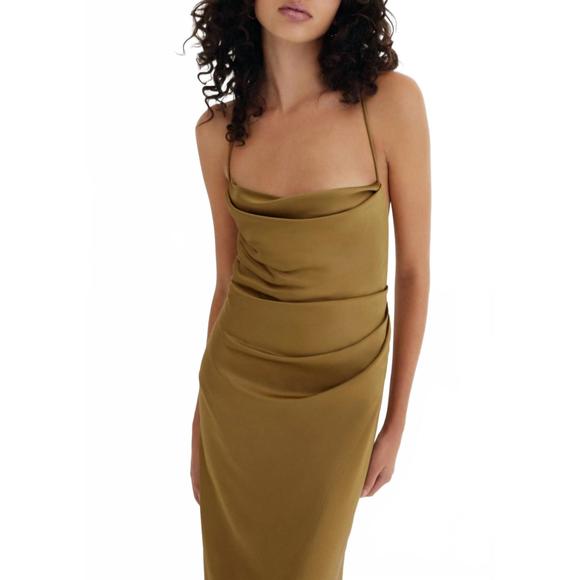 NEW SIGNIFICANT OTHER amelie dress in olive